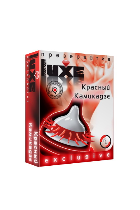 Презервативы Luxe Exclusive Красный камикадзе №1, 1 шт., Категория - Презервативы/Рельефные и фантазийные презервативы, Атрикул 0T-00010900 Изображение 1