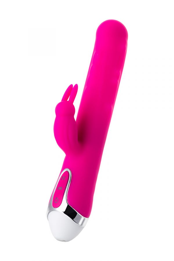 Вибратор с клиторальным стимулятором JOS BALLE, с движущимися шариками, силикон, розовый, 23 см, Категория - Секс-игрушки/Вибраторы/Вибраторы с клиторальным стимулятором, Атрикул 0T-00010792 Изображение 3