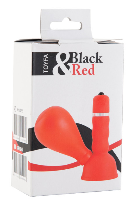 Вибратор на сосок TOYFA Black&Red с грушей красный, Категория - Секс-игрушки/Стимуляторы клитора и наружных интимных зон/Вибромассажеры клитора и наружных интимных зон, Атрикул 0T-00000633 Изображение 3