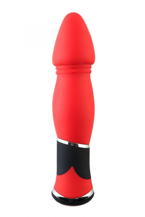 Вибратор TOYFA Black&Red, 10 режимов вибрации, силиконовый, красный, 11,4 см, Категория - Секс-игрушки/Анальные игрушки/Анальные вибраторы, Атрикул 0T-00006049 Изображение 2