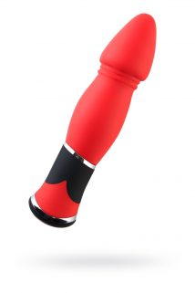 Вибратор TOYFA Black&Red, 10 режимов вибрации, силиконовый, красный, 11,4 см, Категория - Секс-игрушки/Анальные игрушки/Анальные вибраторы, Атрикул 0T-00006049 Изображение 1