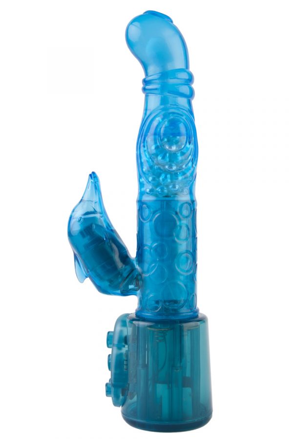 Вибратор NMC Blue Juice с клиторальным стимулятором в форме «дельфина», многофункциональный, с ротацией, 17,8 см, Категория - Секс-игрушки/Вибраторы/Вибраторы с клиторальным стимулятором, Атрикул 0T-00007187 Изображение 2