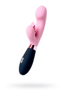 Массажер 3 в 1 Eromantica Ornella, розовый, силикон, 21,5 см, Категория - Секс-игрушки/Вибраторы/Вибраторы с клиторальным стимулятором, Атрикул 0T-00012469 Изображение 1
