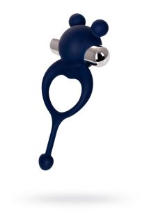 Виброкольцо с хвостиком JOS MICKEY, силикон, синий, 12,5 см, Категория - Секс-игрушки/Кольца и насадки/Кольца на пенис, Атрикул 0T-00012482 Изображение 1