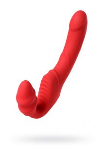 Безремневой страпон TOYFA Black&Red, силикон, красный,35см, Категория - Секс-игрушки/Страпоны/Безремневые страпоны, Атрикул 0T-00013136 Изображение 1