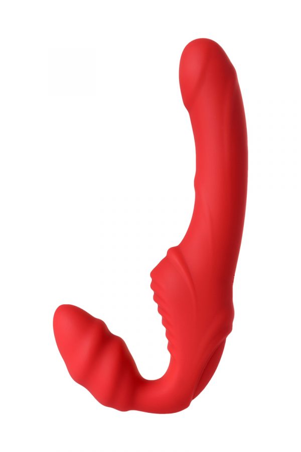Безремневой страпон TOYFA Black&Red, силикон, красный,35см, Категория - Секс-игрушки/Страпоны/Безремневые страпоны, Атрикул 0T-00013136 Изображение 3