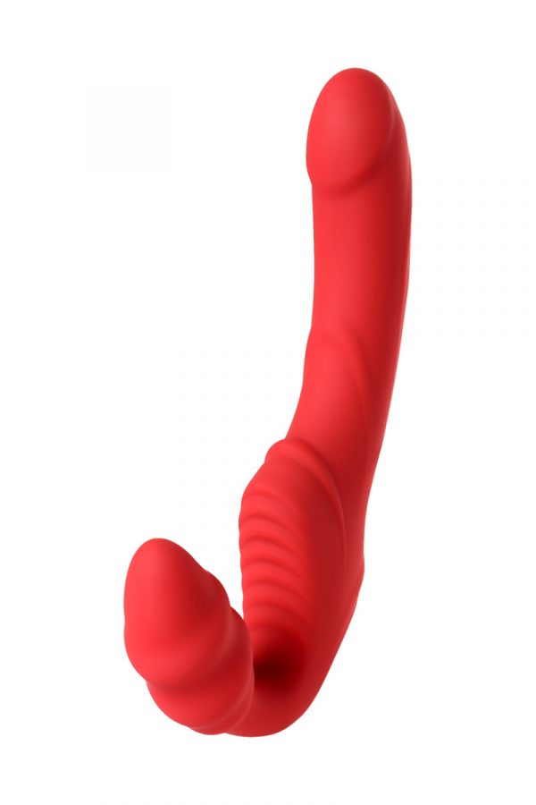 Безремневой страпон TOYFA Black&Red, силикон, красный,35см, Категория - Секс-игрушки/Страпоны/Безремневые страпоны, Атрикул 0T-00013136 Изображение 2