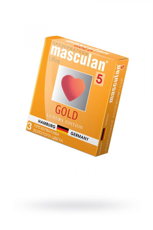Презервативы Masculan 5 Ultra , 3шт Золотого цвета ШТ, Категория - Презервативы/Классические презервативы, Атрикул 0T-00005756 Изображение 1