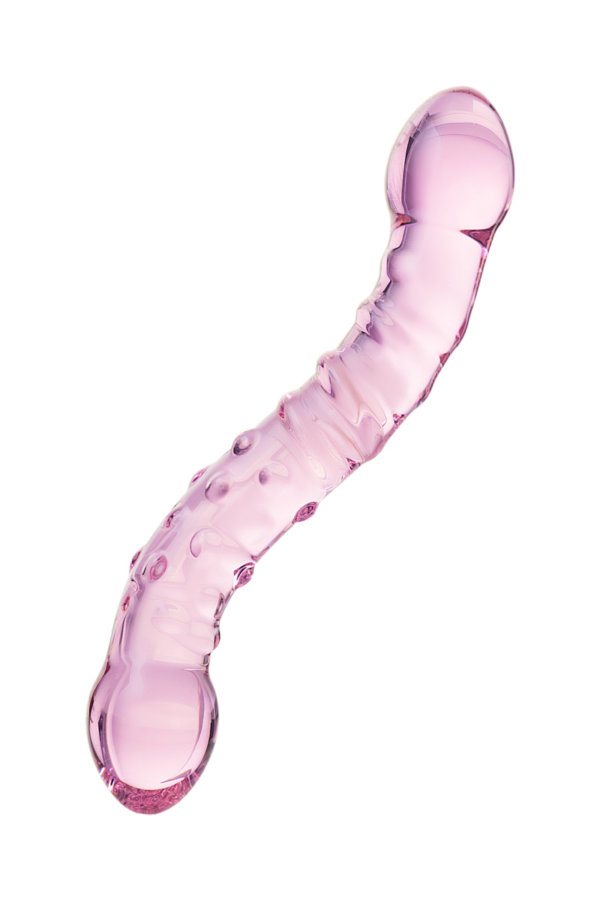 Двусторонний фаллоимитатор Sexus Glass стеклянный, розовый, 19,5 см, Категория - Секс-игрушки/Фаллоимитаторы/Двусторонние фаллоимитаторы, Атрикул 00138457 Изображение 2