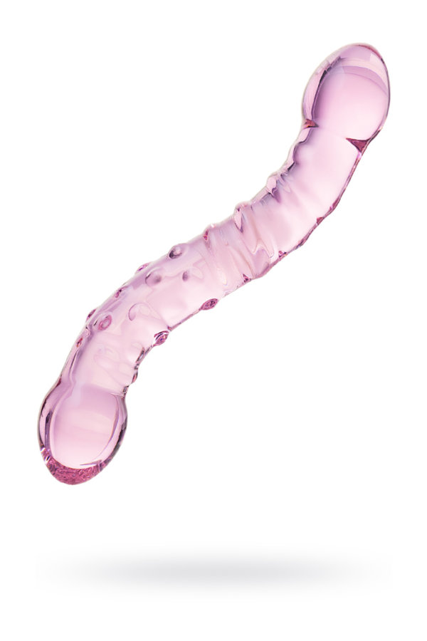Двусторонний фаллоимитатор Sexus Glass стеклянный, розовый, 19,5 см, Категория - Секс-игрушки/Фаллоимитаторы/Двусторонние фаллоимитаторы, Атрикул 00138457 Изображение 1