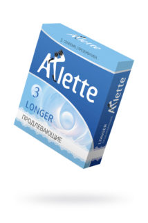 Презервативы ''Arlette'' №3, Longer Продлевающие  3 шт., Категория - Презервативы/Рельефные и фантазийные презервативы, Атрикул 0T-00014089 Изображение 1