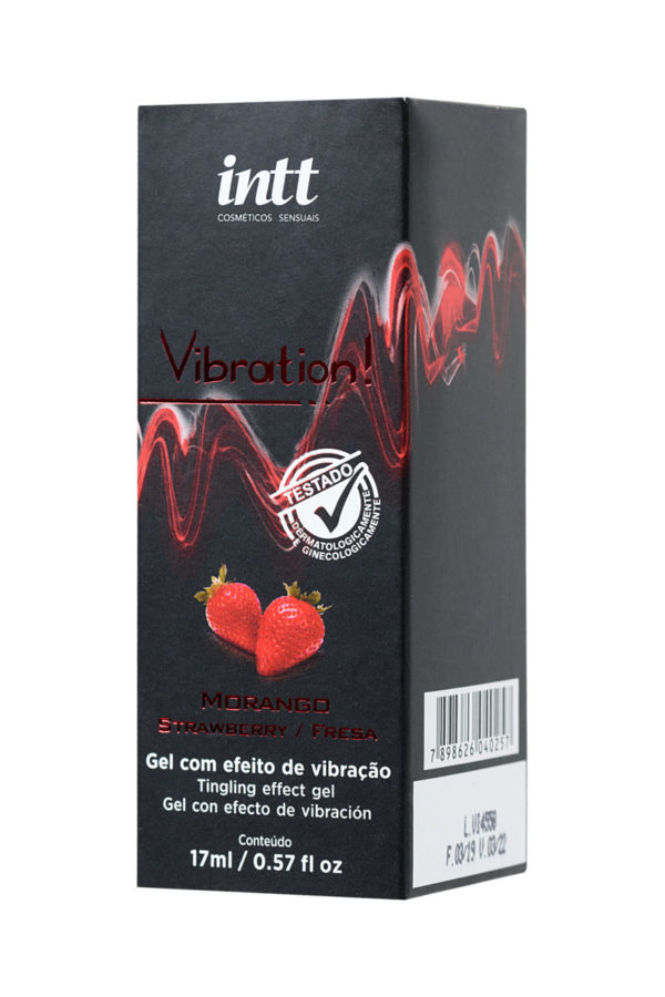 Жидкий массажный гель INTT VIBRATION Strawberry с эффектом вибрации и ароматом клубники, 17 мл, Категория - Интимная косметика/Средства для массажа/Гели и масла, Атрикул 0T-00013353 Изображение 2