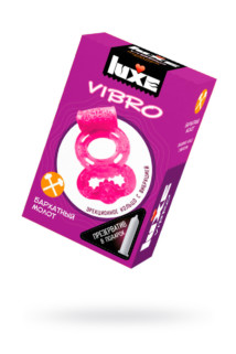 Виброкольцо LUXE VIBRO Бархатный молот + презерватив, 1 шт, Категория - Секс-игрушки/Кольца и насадки/Кольца на пенис, Атрикул 0T-00009317 Изображение 1