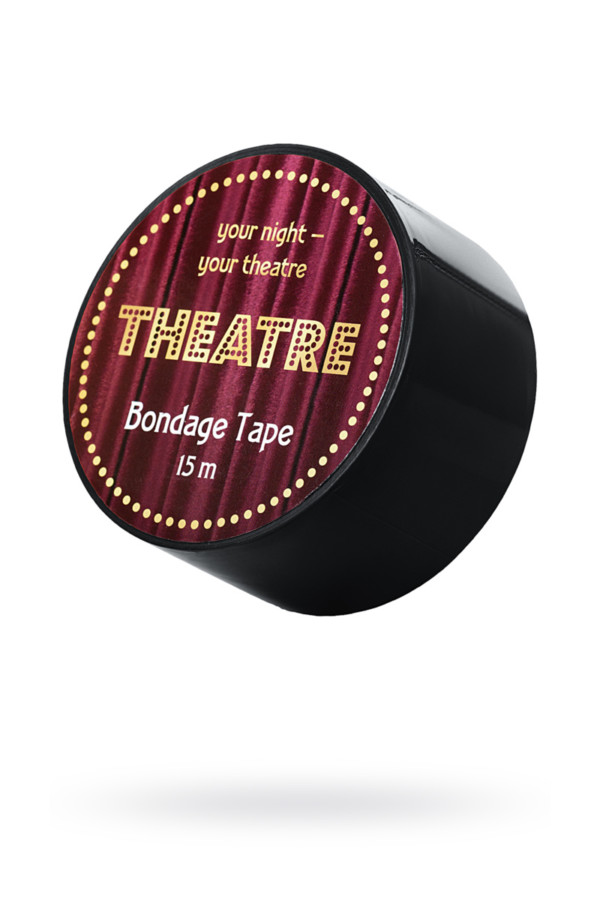 Бондажный скотч TOYFA Theatre, чёрный, 15 м., Категория - БДСМ, фетиш/Фиксация и бондаж/Веревки, ленты для бондажа, Атрикул 0T-00012113 Изображение 1