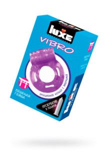 Виброкольцо LUXE VIBRO Бешеная гейша + презерватив, 1 шт, Категория - Секс-игрушки/Кольца и насадки/Кольца на пенис, Атрикул 0T-00014122 Изображение 1