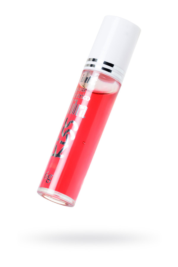 Блеск для губ INTT GLOSS VIBE Strawberry с эффектом вибрации, клубничный, 6 г, Категория - Гели, смазки и лубриканты/Съедобные гели и смазки, Атрикул 0T-00013373 Изображение 1