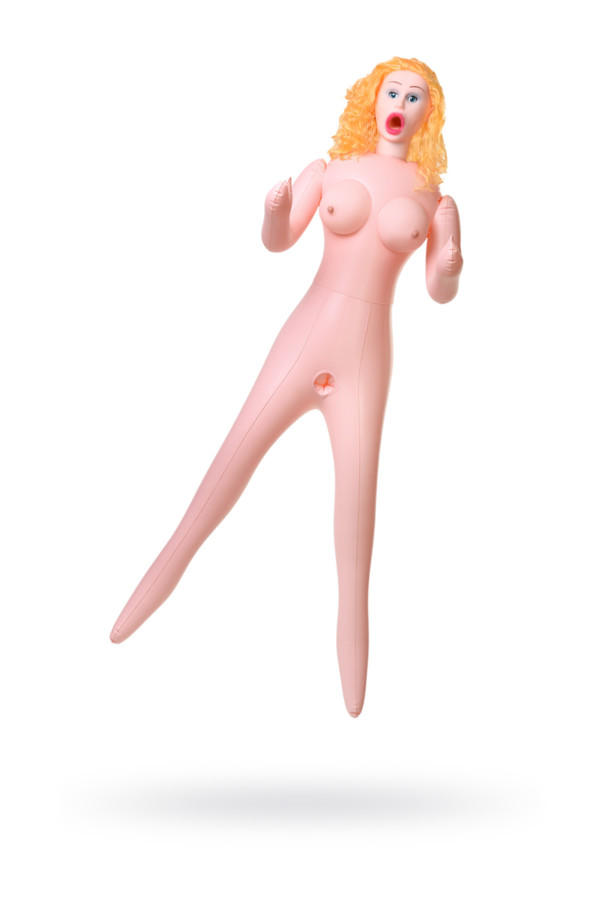 Кукла надувная Celine с реалистичной головой, блондинка, с тремя отверстиями, TOYFA Dolls-X, кибер вставка вагина – анус, подвижные глаза, 160 см, Категория - Секс-игрушки/Секс куклы/Женщины, Атрикул 0T-00013429 Изображение 1