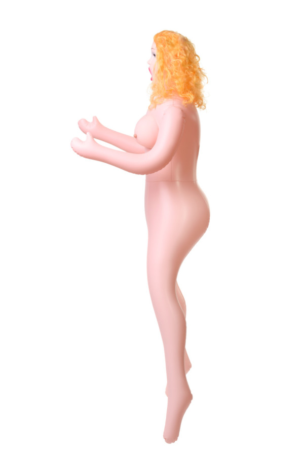 Кукла надувная Celine с реалистичной головой, блондинка, с тремя отверстиями, TOYFA Dolls-X, кибер вставка вагина – анус, подвижные глаза, 160 см, Категория - Секс-игрушки/Секс куклы/Женщины, Атрикул 0T-00013429 Изображение 2