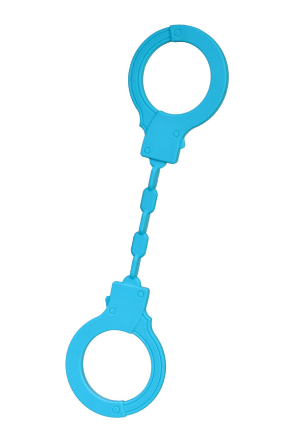 Силиконовые наручники A-Toys by TOYFA, силикон, голубые, 33 см, Категория - БДСМ, фетиш/Фиксация и бондаж/Наручники, манжеты, Атрикул 0T-00014558 Изображение 2