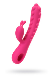 Вибратор с клиторальным стимулятором KOKOS SMON, силикон, розовый, 23 см, Ø 3,5 см, Категория - Секс-игрушки/Вибраторы/Вибраторы с клиторальным стимулятором, Атрикул 0T-00015034 Изображение 1