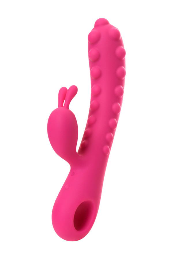 Вибратор с клиторальным стимулятором KOKOS SMON, силикон, розовый, 23 см, Ø 3,5 см, Категория - Секс-игрушки/Вибраторы/Вибраторы с клиторальным стимулятором, Атрикул 0T-00015034 Изображение 2