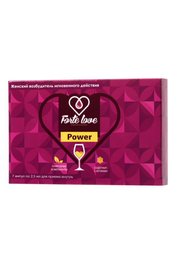 Капли для женщин Forte Love Power, 7 ампул по 2,5 мл, Категория - БДСМ, фетиш/БАДы/БАДы для женщин, Атрикул 0T-00015740 Изображение 2